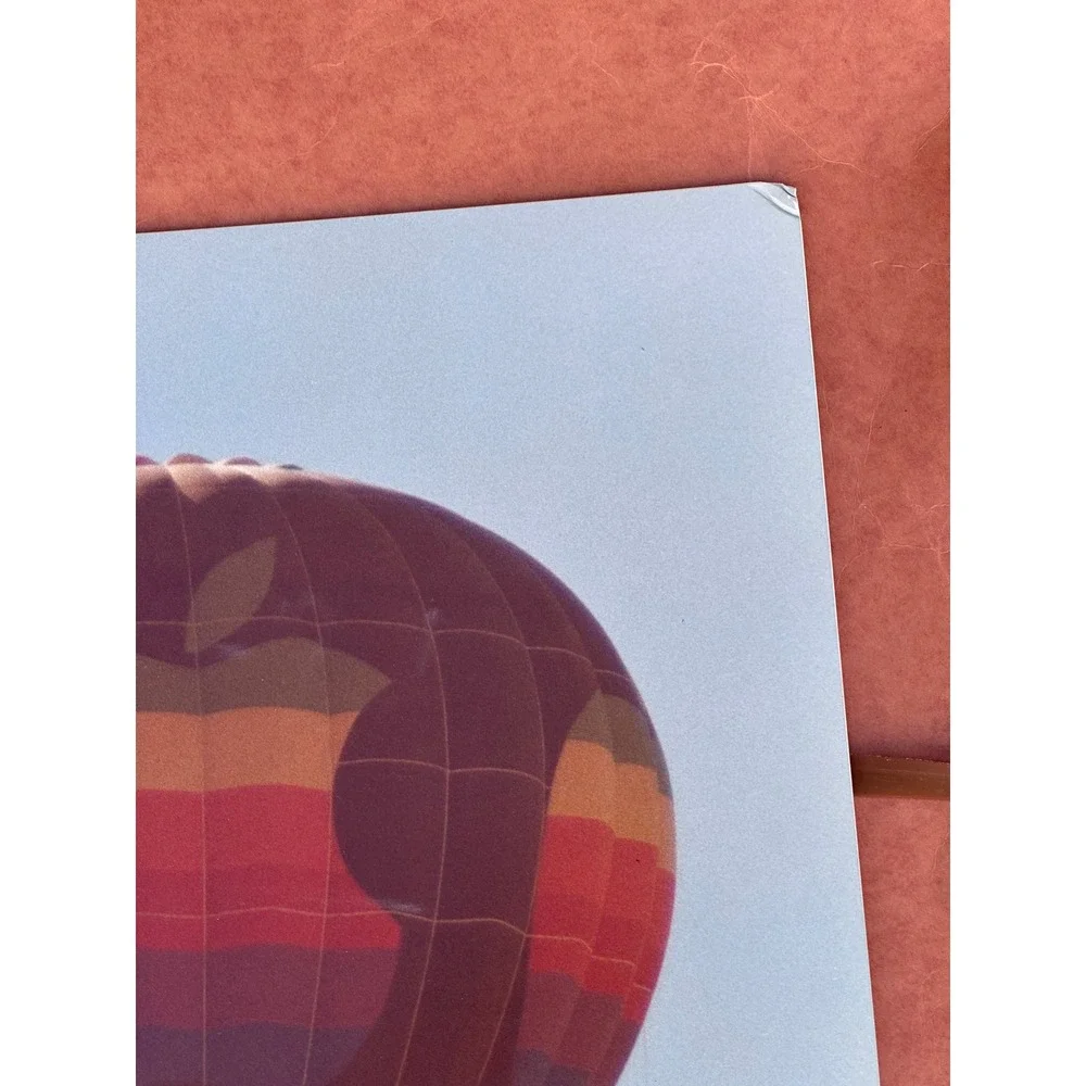 Vintage Apple Computer Rainbow Logo Hot Air Balloon Original Photo Print 1981